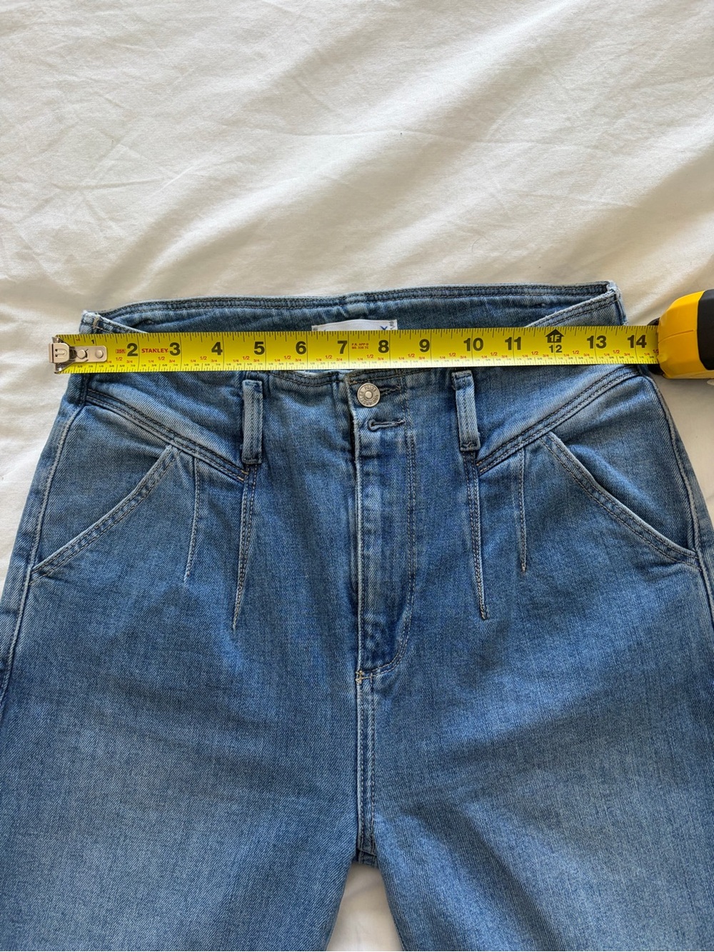 PAIGE Denim Light Wash Sarah Straight Ankle Jeans Size 28 Like New - Picture 16 of 16